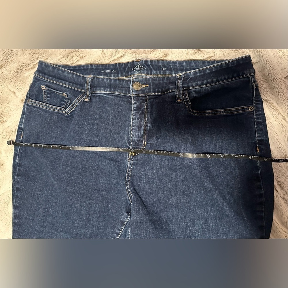 St. John's Bay Dark Blue Women's Skinny Jeans - Picture 4 of 14